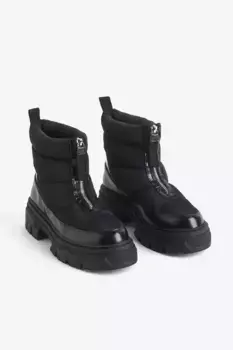 Утепленные ботинки на теплой подкладке H&M, черный