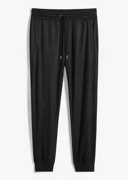 Утепленные спортивные брюки в джинсовом стиле John Baner Jeanswear, черный