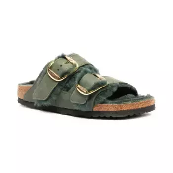 Утепленные тапочки Arizona Birkenstock, хаки