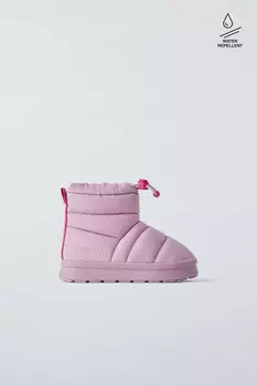 Утепленные водоотталкивающие коллекционные лыжные ботинки ZARA, розовый