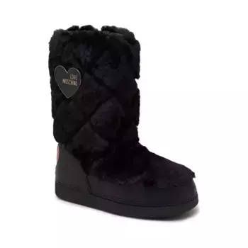 Утепленные зимние ботинки Love Moschino, черный