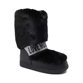 Утепленные зимние ботинки Love Moschino, черный