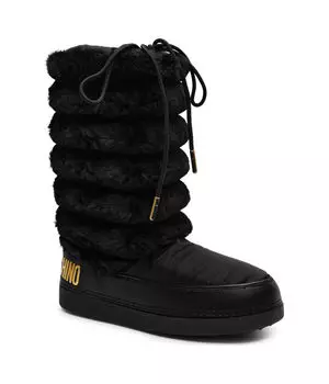 Утепленные зимние ботинки Love Moschino, черный