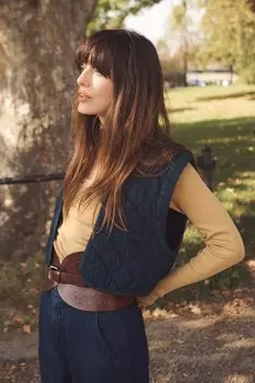 Утепленный джинсовый жилет z1975 ZARA, синий