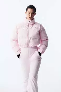 Утепленный горнолыжный комбинезон из термомуфты H&M, розовый