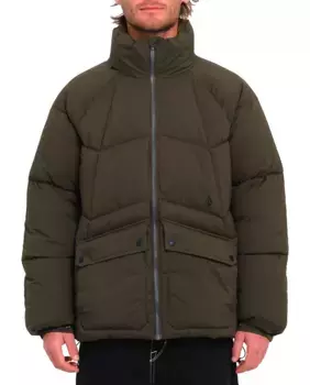 Утепленный мужской пуховик широкого кроя Volcom, темно-коричневый