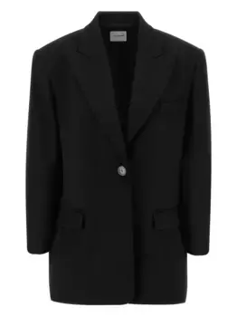 Утепленный пиджак с заостренными лацканами THE ANDAMANE, черный