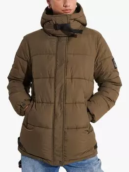 Утепленный пуховик Superdry Expedition Cocoon, тёмный мох