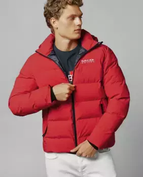 Утепленный пуховик унисекс с регулируемым капюшоном Pepe Jeans, красный