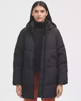 Утепленный женский пуховик с капюшоном Nice Things, черный