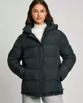 Утепленный женский пуховик с регулируемым капюшоном Pepe Jeans, черный