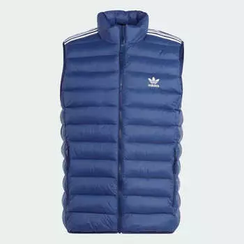 Утепленный жилет Adidas Originals Padded Stand Collar, синий/белый