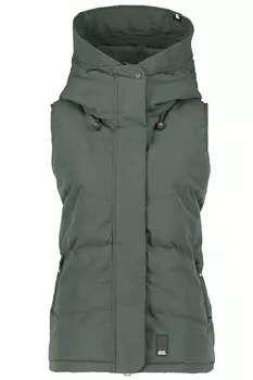 Утепленный жилет alife and kickin,, Fleece, Jersey, Kurz, Long JunisAK, цвет dark forest