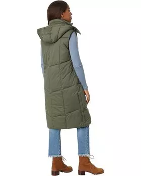 Утепленный жилет Avec Les Filles Hooded Maxi Puffer Vest, цвет Utility