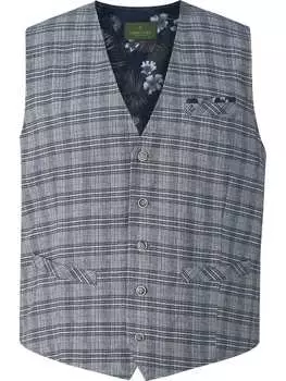 Утепленный жилет Charles Colby, цвет blau kariert