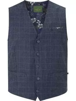 Утепленный жилет Charles Colby, цвет dunkelblau kariert