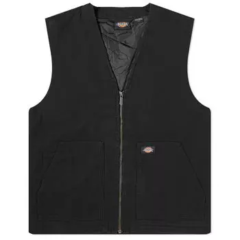 Утепленный жилет Dickies Duck Canvas Smmr Vest, цвет Stone Washed Black