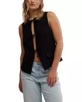 Утепленный жилет Free People Celia Suit Vest, черный