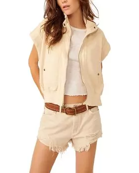 Утепленный жилет Free People Tolly, цвет Bleached Sand