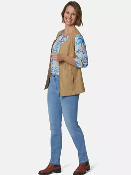 Утепленный жилет GOLDNER Velourslederimitat, кэмел