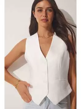 Утепленный жилет Happiness Istanbul, белый