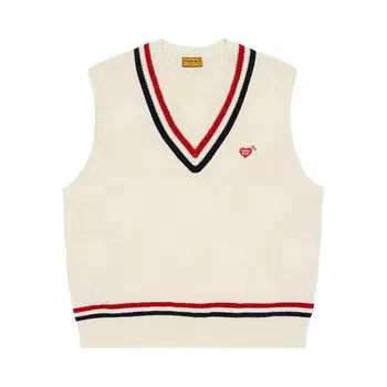 Утепленный жилет Human Made Heart Knit Vest 'White', белый