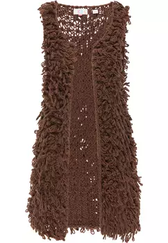 Утепленный жилет IZIA Strick, коричневый