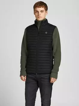 Утепленный жилет Jack & Jones, черный