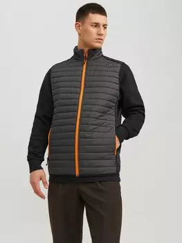 Утепленный жилет Jack & Jones Stepp bergangs Jacke ohne rmel JJEMULTI, серый