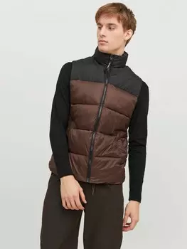 Утепленный жилет Jack & Jones TOBY, коричневый