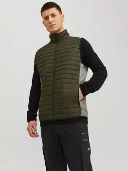 Утепленный жилет Jack & Jones, зеленый