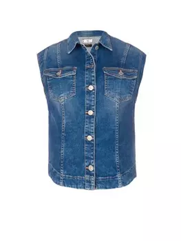 Утепленный жилет Le Temps des Cerises, синий