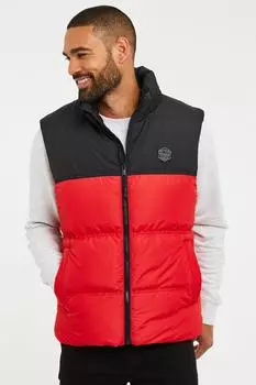 Утепленный жилет Lethame с защитой от душа и воротником-воронкой Threadbare, красный