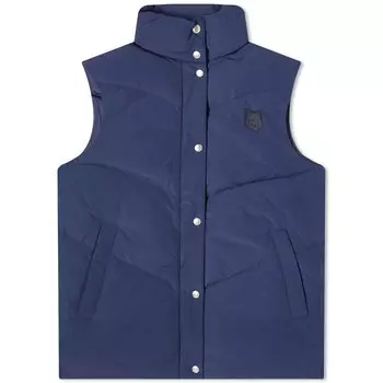 Утепленный жилет Maison Kitsune Sleeveless Puffer Vest, темно-синий