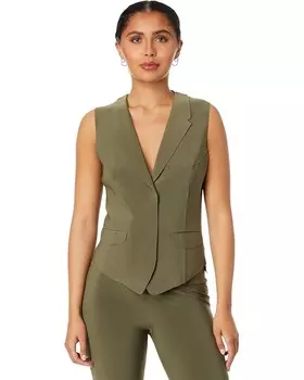 Утепленный жилет Norma Kamali Vest w/ Lapel, цвет Military