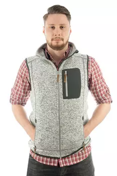 Утепленный жилет OS Trachten Strickfleece Klesi, цвет mittelgrau