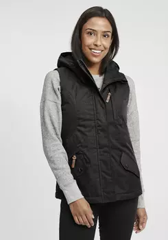 Утепленный жилет Oxmo Long, черный