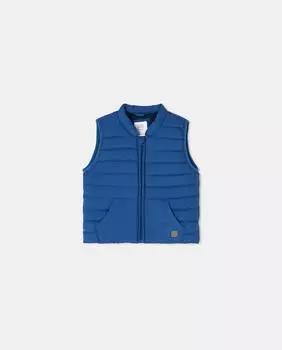 Утепленный жилет с карманами-кенгуру и застежкой-молнией El Corte Ingls, синий