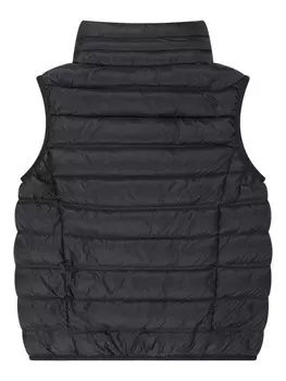 Утепленный жилет с логотипом Emporio Armani Kids, черный