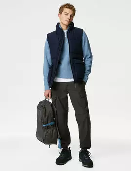 Утепленный жилет с технологией Thermowarmth Marks & Spencer, темно-синий