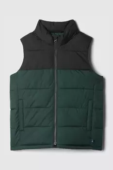 Утепленный жилет с защитой от холода (4 13 лет) Gap, зеленый