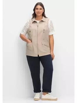 Утепленный жилет sheego, бежевый