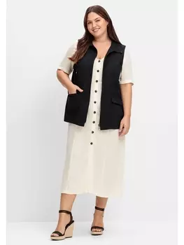 Утепленный жилет sheego, черный