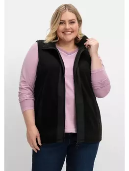Утепленный жилет sheego Fleece, черный