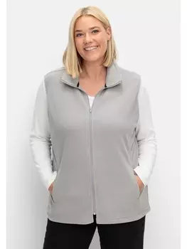 Утепленный жилет sheego Fleece, серый