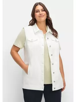 Утепленный жилет sheego Jeans, белый