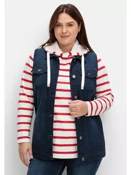 Утепленный жилет sheego Jeans, цвет dark blue Denim