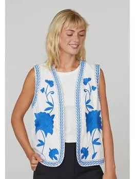 Утепленный жилет SisterS point, белый/синий