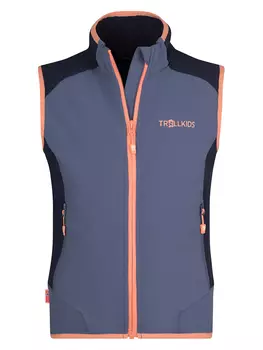 Жилет утепленный Trollkids Balestrand, серый/темно-синий