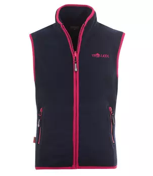 Утепленный жилет Trollkids Fleece Arendal, цвет Marineblau/Pink